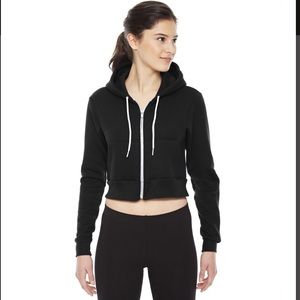 American apparel crop hoodie